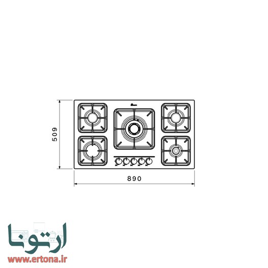 اجاق استیل بیمکث مدل 5084